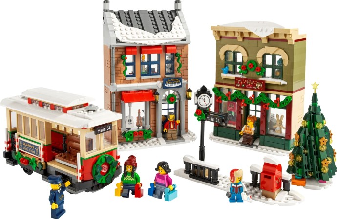 LEGO Icons 10308 Świąteczna główna ulica – klasyka zimowego miasteczka