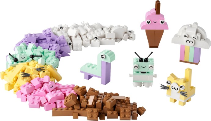 LEGO Classic 11028 Kreatywna zabawa pastelowymi kolorami – idealny zestaw dla małych budowniczych