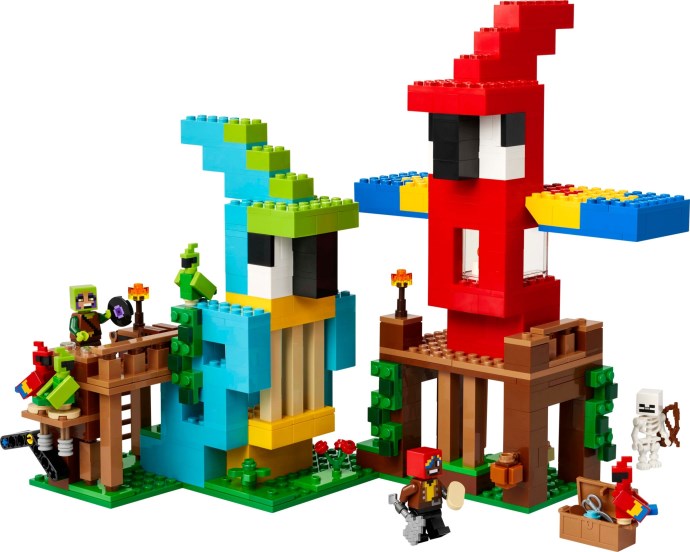 LEGO Minecraft 21282: Dżungla pełna kolorowych papug już w marcu
