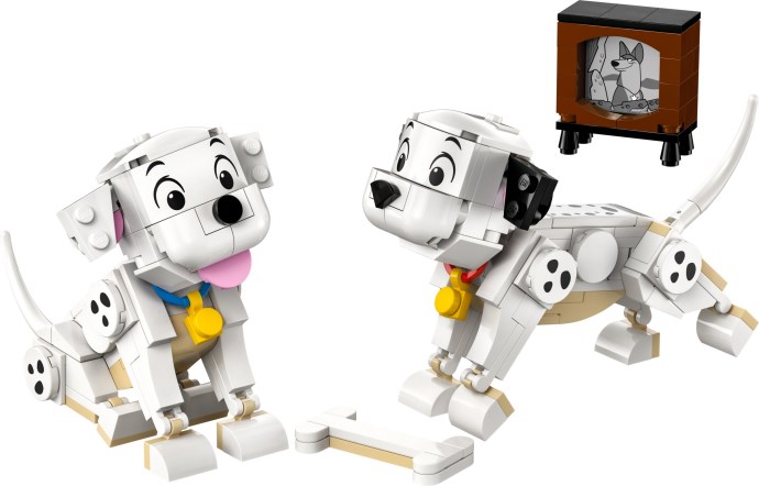 LEGO Disney 43271 Die Welpen Lucky und Penny: Uroczy duet z „101 Dalmatyńczyków” w drodze