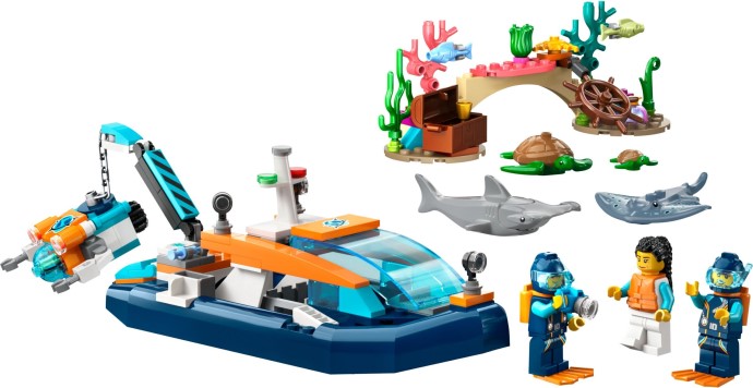 LEGO City 60377 Łódź do nurkowania badacza – zestaw pełen morskich przygód
