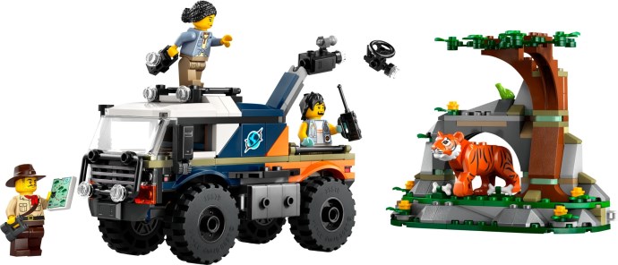 LEGO City 60426 Terenówka badacza dżungli – ruszaj na pełną przygód wyprawę w głąb tropikalnego lasu